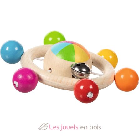 Sonajero peonza con cuentas arcoíris GK65366 Goki 2