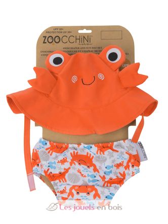 Camisa y gorro de cangrejo (3-6M) ZOO-122-010-001 Zoocchini 2