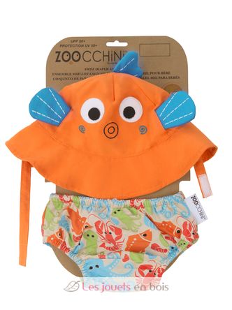 Maillot y gorra de pez (6-12M) ZOO-122-010-008 Zoocchini 2