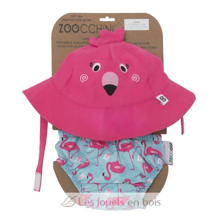 Camisa y gorro de flamenco rosa (6-12M) ZOO-122-010-017 Zoocchini 1