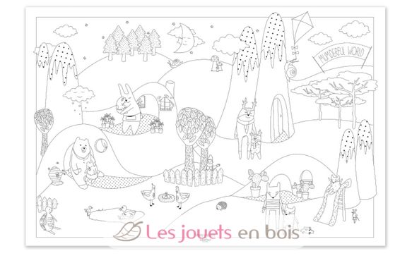Póster para colorear Wonderful World XL LTPOS-GMG01 Label'Tour Créations 1