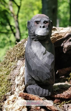Figura gorila en madera WU-40459 Wudimals 3