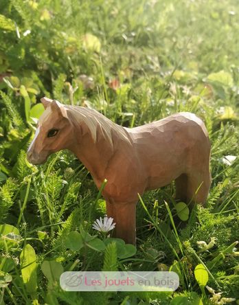 Figura caballo marrón en madera WU-40603 Wudimals 3