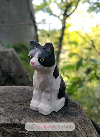 Figura gato en madera WU-40623 Wudimals 3