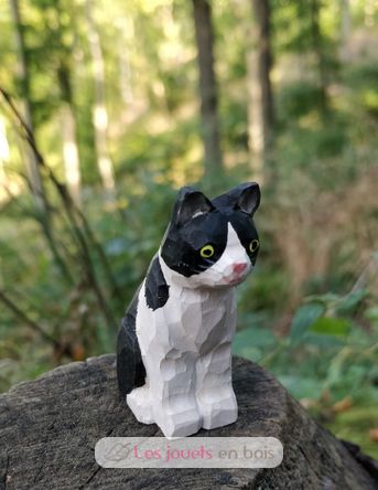 Figura gato en madera WU-40623 Wudimals 5