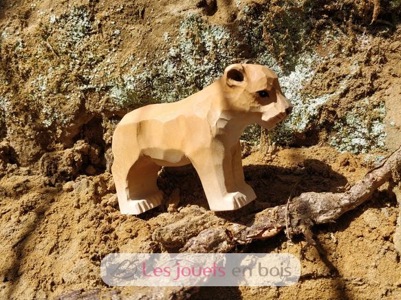 Figura cachorro de león en madera WU-40463 Wudimals 3