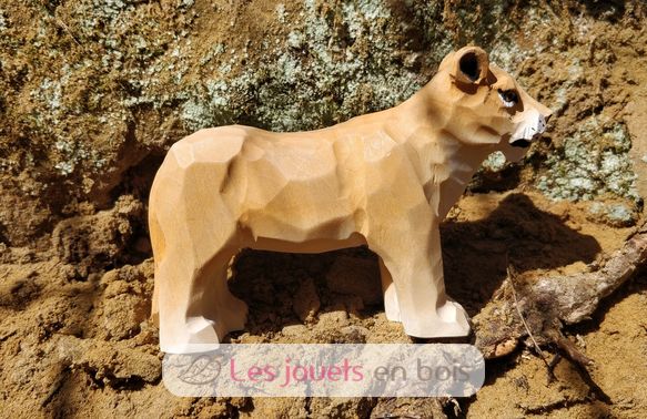 Figura leona en madera WU-40462 Wudimals 2