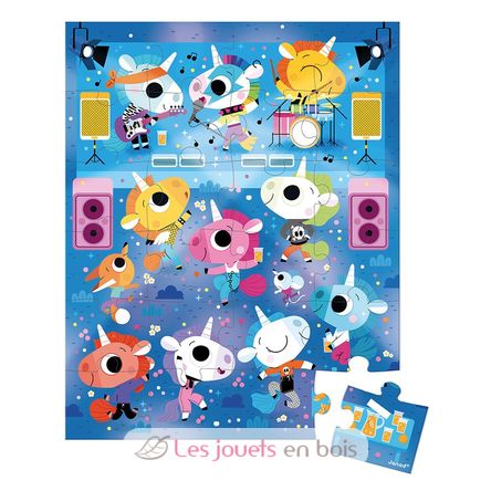 Puzzle Concierto de Rock Unicornios 24 piezas J02544 Janod 2
