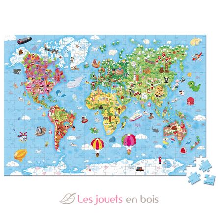 Puzzle Gigante del Mundo 300 piezas J02549 Janod 2