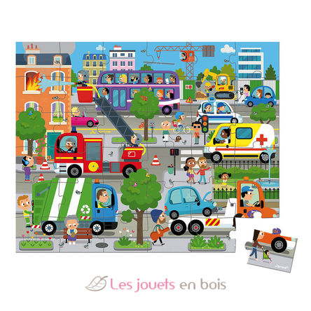 Puzzle de 36 piezas City J02644 Janod 2