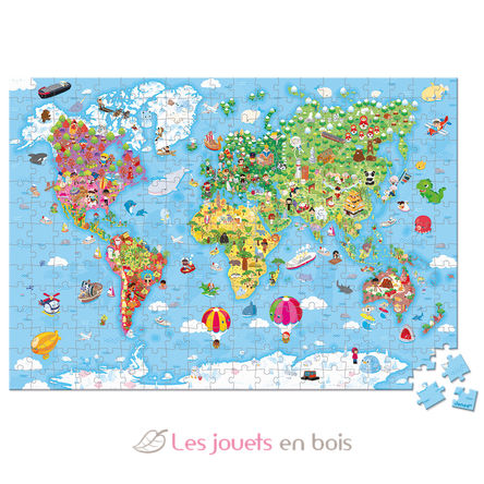 Puzzle gigante Mapa del mundo 300 piezas J02656 Janod 3