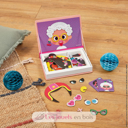 Magnéti'book Crazy Faces Chicas J02717 Janod 2