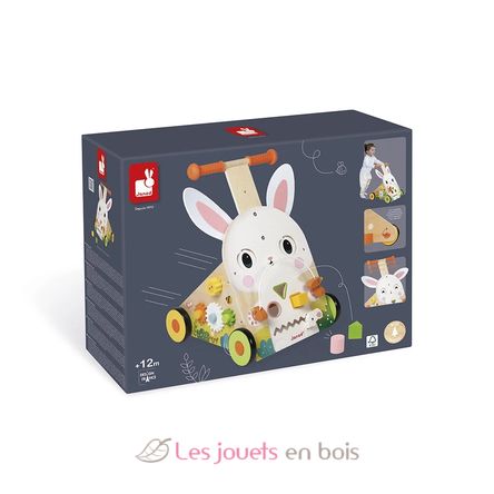Carrito andador multiactividades de madera Conejo J03326 Janod 9