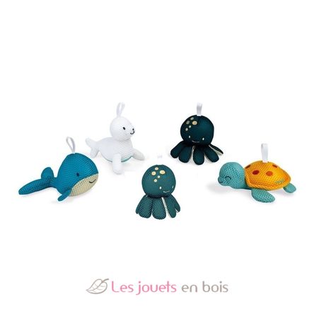 5 esponjas de baño Animales marinos J04728B Janod 1