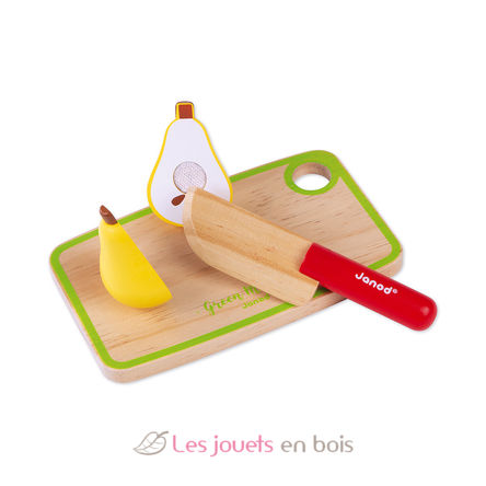 Gran set de frutas y verduras de madera para cortar J06607 Janod 6