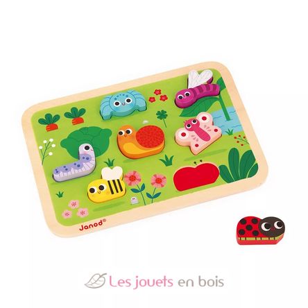 Puzzle Chunky de madera Jardín J07120 Janod 2
