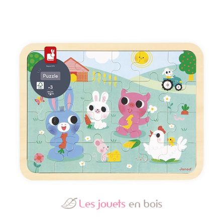 Puzzle de madera Granja 24 piezas J07126 Janod 3