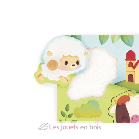 Puzzle táctil de la granja 5 piezas J07129 Janod 3