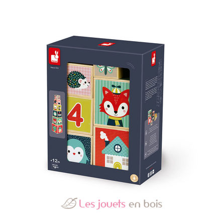 Pirámide 6 cubos Baby Forest J08016 Janod 5