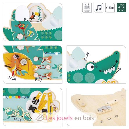 Panel de actividades Cocodrilo Tropik J08280 Janod 2