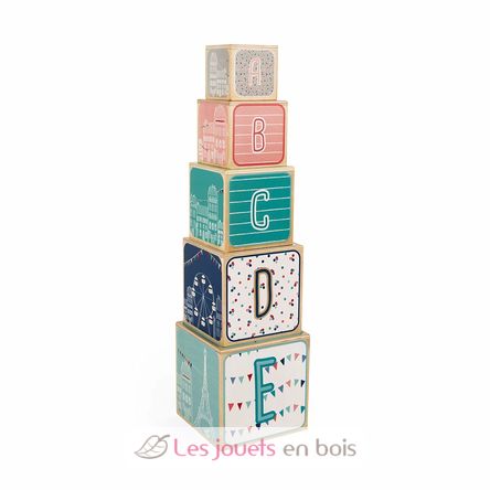 Pirámide de 5 cubos Sophie la Jirafa J09503 Janod 3