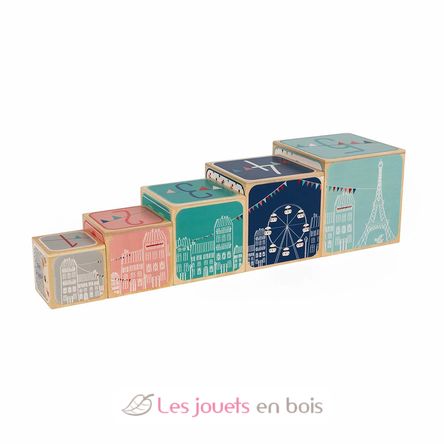 Pirámide de 5 cubos Sophie la Jirafa J09503 Janod 4