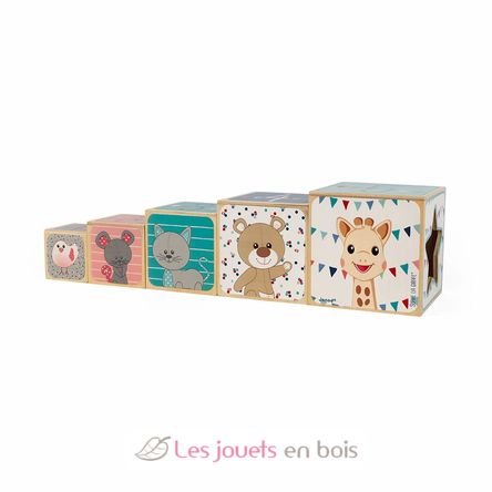 Pirámide de 5 cubos Sophie la Jirafa J09503 Janod 6