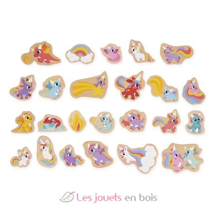 Imanes Unicornios y Dragones 24 piezas J09645 Janod 2