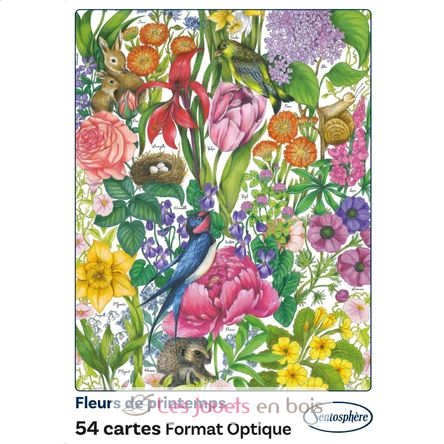 Juego de 54 cartas Flores de primavera SS-1300 Sentosphère 4
