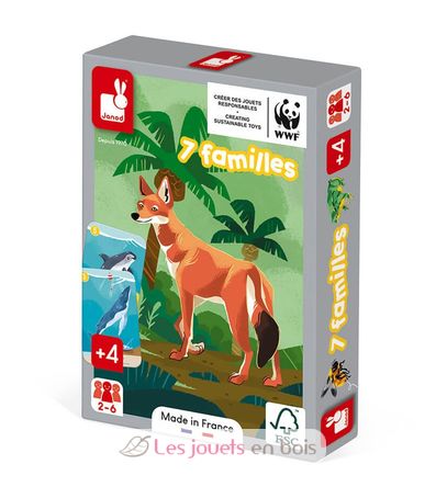 Juego de 7 familias del reino animal J08634 Janod 1