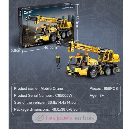 Camión grúa 658 piezas C65005W CaDA 3