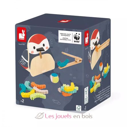 Juego de colores de pájaro carpintero y orugas J08641 Janod 8