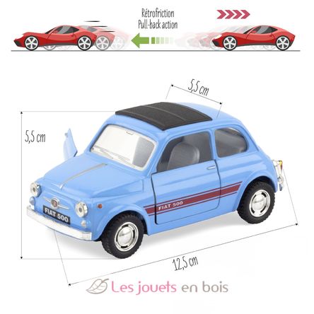 Fiat 500 azul en miniatura UL-H7514 Ulysse 3