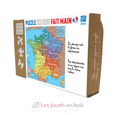 Mapa de los departamentos de Francia K80-100 Puzzle Michèle Wilson 1