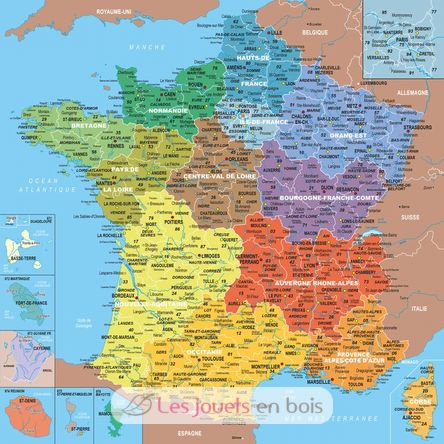 Mapa de las regiones de Francia K80-24 Puzzle Michèle Wilson 2