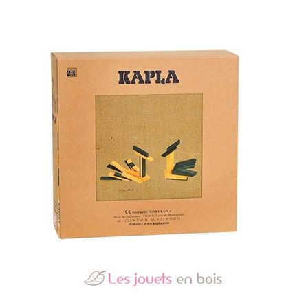 Caja de 40 cartones verdes y amarillos con libro KAJLJP23-4358 Kapla 4