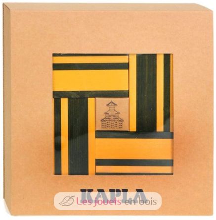 Caja de 40 cartones verdes y amarillos con libro KAJLJP23-4358 Kapla 2