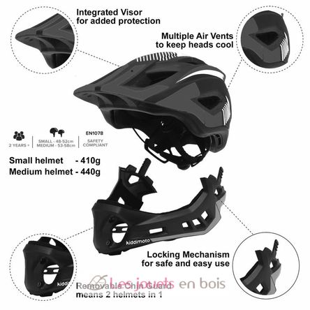 Casco integral negro rojo azul S KMHFF08S Kiddimoto 2
