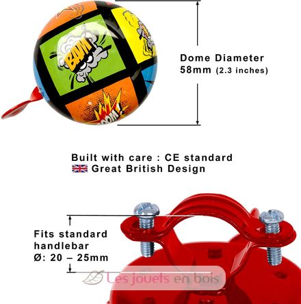 Timbre de bicicleta Comic BELLCO-S Kiddimoto 3