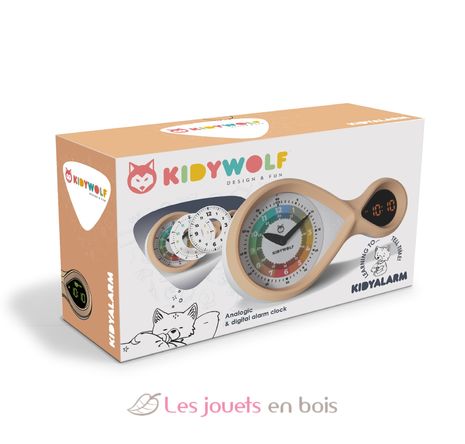 Kidyalarm Reloj despertador educativo pastel KW-KIDYALARM-BR Kidywolf 3