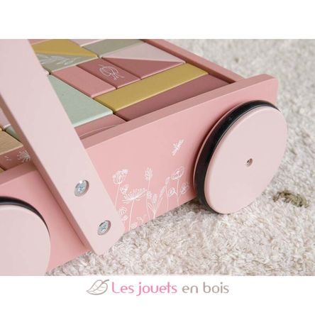 Carro andador de bloques de construcción Wild Flowers LD7020 Little Dutch 6