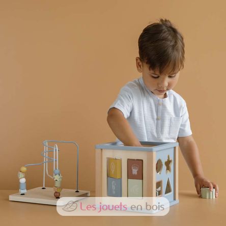 Cubo de actividad de madera Océano LD7029 Little Dutch 3