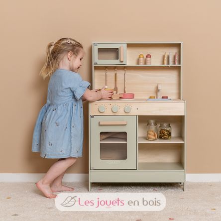 Cocina infantil de madera, verde menta LD7088 Little Dutch 6