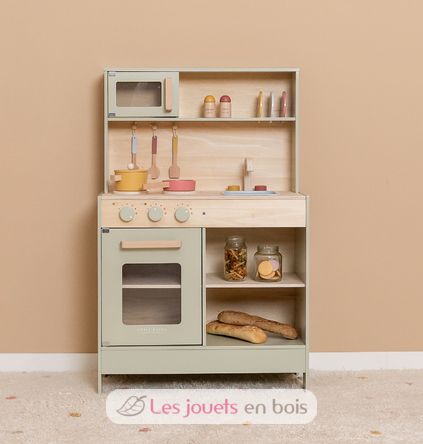 Cocina infantil de madera, verde menta LD7088 Little Dutch 4