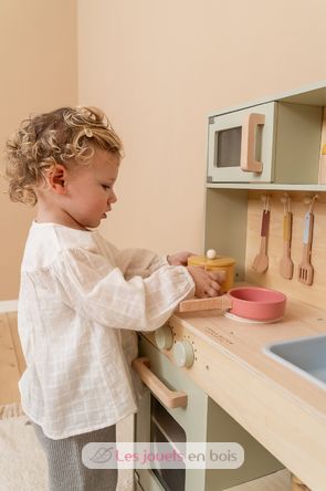 Cocina infantil de madera, verde menta LD7088 Little Dutch 9