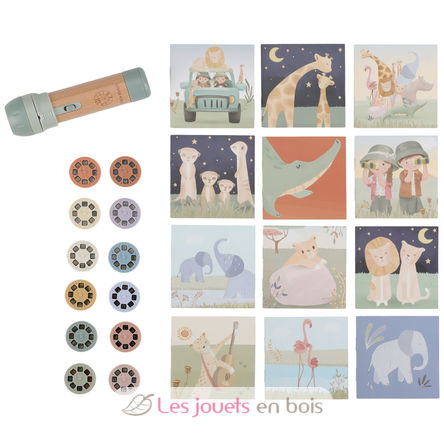 Linterna para cuentos infantiles Safari Friends LD7490 Little Dutch 5