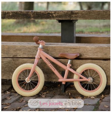 Bicicleta sin pedales rosa de metal LD8000 Little Dutch 2