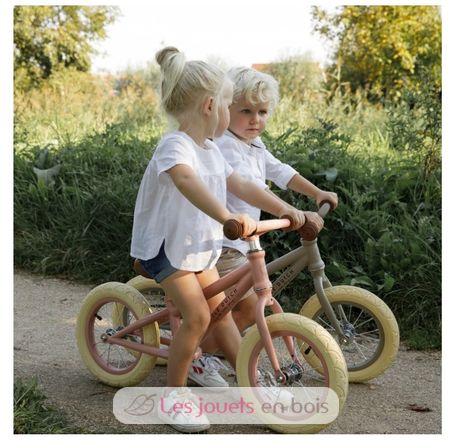 Bicicleta sin pedales rosa de metal LD8000 Little Dutch 4