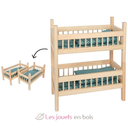 Cama alta para muñecas natural LE12822 Small Foot company 6