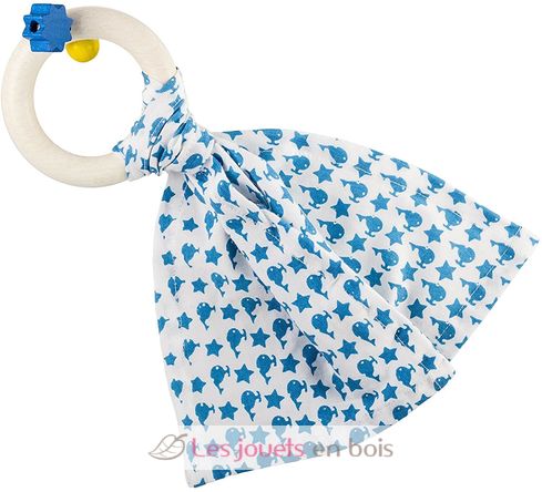 Bib0+ sonajero azul de peluche EFK-120-000-605 Little Big Things 1